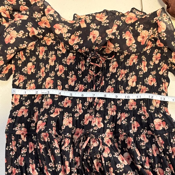 Doen Black and Pink Floral Maxi Dress - Picture 9 of 11